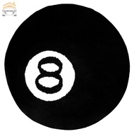 8 Ball Rug 39.37 Inch Round 8 Ball Carpet Non Slip 8 Billiards Rug Absorbent Billiard Carpet for Liv
