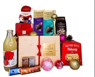 Amaris Hamper - 聖誕禮物籃 XG : 意大利聖誕蛋糕 + 半島酒店蝴蝶酥 + 日本青森縣產蘋果汁 + Godiva 朱古力 (市區免費派送)
