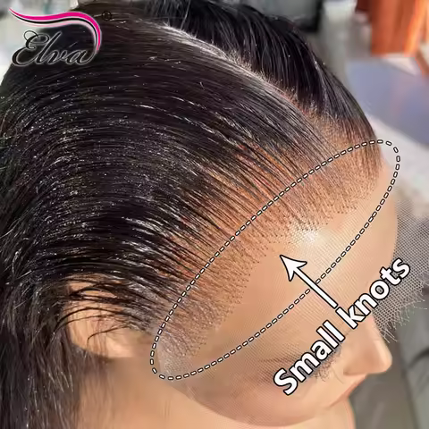 Elva Hair 5x5/9x6 Invisible HD Lace Closure Pre Plucked Small Knots 13x4 13x6 Skinlike HD Lace Front