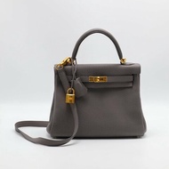 HERMES Kelly 25 - 錫器灰金 Z