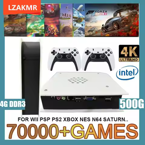 Wireless handle Retro Game Console 500GB M15 Batocera 1037U 70000+Games For Wii PS2 PSP GameCube N64