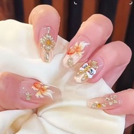 [More Than Years] Handmade Wearing Nails Premium Koi Awakening Lions New Year Manicure