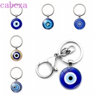 CABEZA Blue Evil Eye Pendant, Trendy Blue Evil Eye Evil Eye Keyring, Evil Eye Bead Keychain Lucky Fa