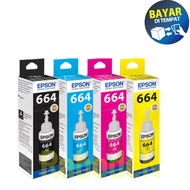 Promo 1 Set Tinta Printer Isi Ulang Epson 664 (C/M/Y/K) Premium Bisa Bayar Ditempat