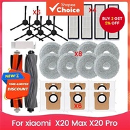 Accessories Kit for Xiaomi Robot Vacuum X20 Max X20 Pro Main Side Brush HEPA Filters Cleaner Mop Pad