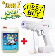 (Ready Stock)Machine Wireless Atomizer Disinfection Spray Gun 800ML Water Spray Gun Blue Nano Light + Liquid 5L