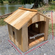 บ้านแมว บ้านหมา บ้านสัตว์เลี้ยงงานไม้สักแท้(ไซต์L)