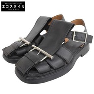 Alexander McQueen T-Bar Cage Sandals, Men's, Black, Size 42, 834359