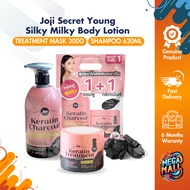 Joji Secret Young Keratin Treatment Mask 300g and Shampoo 620ml Transformative Nourishing Hair Care Silky Smoothness