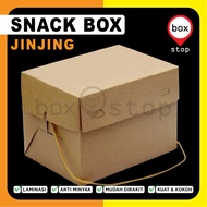 Cake Box Carrying Rope - Cake Box - Snack Box - 18x13x13 cm (20Pcs)