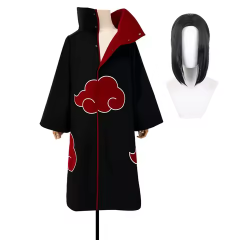 Anime Uchiha Itachi Cosplay Costume Wig Embroidery Team Cloak Pain Konan Halloween Christmas Convent