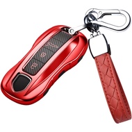 HIBEYO Soft TPU Key Fob Cover for Porsche Cayenne 911 Carrera 918 2020 Taycan 2020 Key Case for Maca