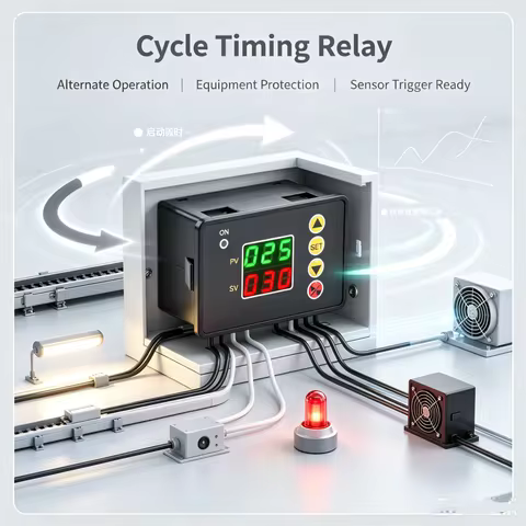 0-999s/min/hour Digital Time Controller Countdown Timer Switch Dc 12v 24v Ac 220v 110v Loop Delay Ti
