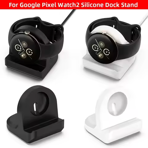 Silicone Charger Dock Stand For Google Pixel Watch 2 Charging Cable Desktop Holder for Google Pixel 