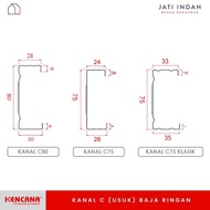 Kencana Kanal-C Usuk Baja Ringan Panjang 6 Meter C75 C80