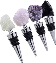 LUXURY NOW - Wine Bottle Stoppers | Champagne Saver Sealer | Natural Crystal Stone | Decorative Crystal Whiskey | Gemstone Preserve for Wedding Gift &amp; Decoration