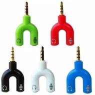 3.5MM U AUX SPLITTER TO AUDIO HEADSET & MIC SPLITTER FOR GAMING