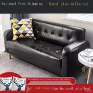 Practical✐❒Leather Sofa Sofa Bed Dual-Use Household Folding Multi-Function Rental Office Sofa Technology Cloth Bedroom L