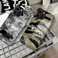 BK-1 Luxury Japan Brand Street WTAPS Phone Case Tempered Glass For IPhone 16  17，15 14 13 12 Pro Max
