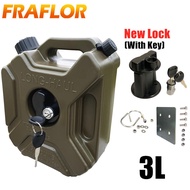 Car Motorcycle 3L Fuel Tanks Green Plastic Petrol Cans Car Jerry Can Jerrycan Gas Can Gasoline Oil C