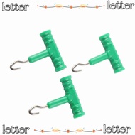 LETTER 10 Pcs Hook Fishing Baiting Rig Tool, T Shape Handle ABS Fishing Baiting Rig Tool, Durable St