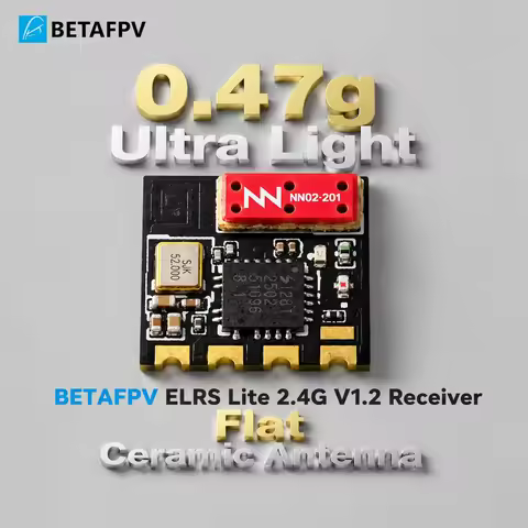 BETAFPV ELRS Lite 2.4G V1.2 Receiver Featuring ESP8285 MCU And SX1280 RF Chip With Flat Antenna For 