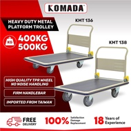 KOMADA™ 400/500KG Foldable Handle Platform Trolley Flatbed Trolley Heavy Duty Trolley Kereta Tolak B