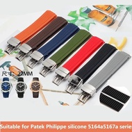 Patek Philippe Aquanut 5164A 5167A Rubber Curved Premium On Logo Watch Strap