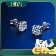 1 Carat Diamond Earrings | 100% Gold Plated Italian Silver | Luxury to Wear on Bright Skin | Forever