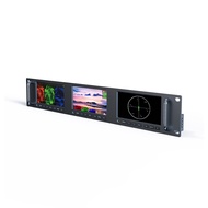 RM-503S 3 X 5 inch Full HD 2RU Rack Mount Monitor 1920x1080 HDMI 2.0, 3G-SDI Input and Output with w