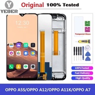 YEBER 100% Original LCD Screen For OPPO A5s A12 A7 LCD Screen and Touch Screen Digitizer Assembly With Frame For OPPO A11k LCD Screen + Repair Tools+Glue