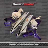 ORIGINAL HLY- Y125Z COVERSET ORIGINAL HLY  PURPLE PUTIH SABIT