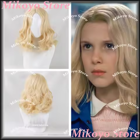 2026 TV 4 Strange Movie Eleven Cosplay Wig 11 Eleven Heat Resistant Synthetic Hair Halloween Party R