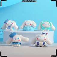 5pcs Sanrio Figure Cinnamoroll Swimming Ring Big-eared Dog Doll DIY Cake Decor