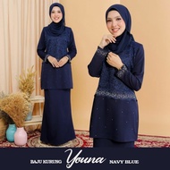 baju kurung moden baju kurung tunang baju kurung nikah baju kurung lace youna navy blue