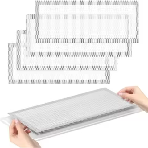 4 PC White Magnetic Vent Cover- 4x10 Magnetic Air Vent Cover with Meh creen for Floor//Ceiling iter-