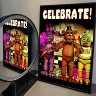 2025 New FNAF Movie Game Poster Self-adhesive Art Waterproof Paper Sticker Coffee House Bar Room Wa