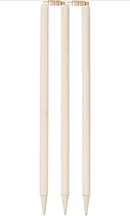 Kalindri Sports Cricket Wooden Stump (Pack of 3, Rolla Craft Suzuki White)