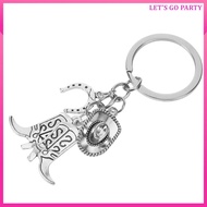 Cowgirl Hat Keychain Pendant Accessories Keychains for Women Decorative Lucky Horseshoe uiran
