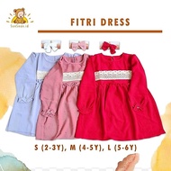FITRI DRESS | DRESS FOR GIRLS 1 2 3 4 5 6 YEARS OLD | KOREAN LONG-SLEEVED EID DRESS