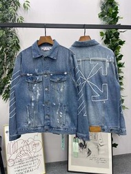 OFF-WHITE 新Logo刺繡款牛仔外套