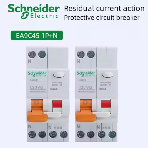 Schneider Electric EA9C45 Leakage Protector 1P+N 6A 10A 16A 25A 32A 40A Leakage Circuit Breaker Doub