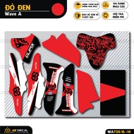 [Nhiều Màu] Tem Trùm Wave 110 100 Phong Cách Graffiti | WAT-14 | Team Decal Dán Xe Wave Alpha Chất L