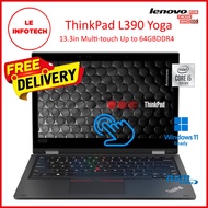 Lenovo ThinkPad L390 Yoga 13.3” Multi-touch Laptop Intel i5-8365U 32GB RAM 1TB NVMe HDMI W11Pro Used