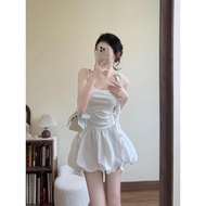 Women's French Style Flower Sling Dress - Slim Waist, Fluffy Short Skirt | LYAJIE2511