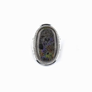 Natural Kalimaya Opal Boulder Matrix Andamooka Ring Monel