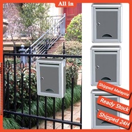 Aluminium Alloy Mailbox Wall Mounted Outdoor Letter Post Mail Box Peti Surat Self Assembly DIY