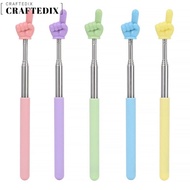 CRAFTEDIX Teaching Pointer, Telescopic Rod Finger Design Finger Reading Sticks, Professional Stainle