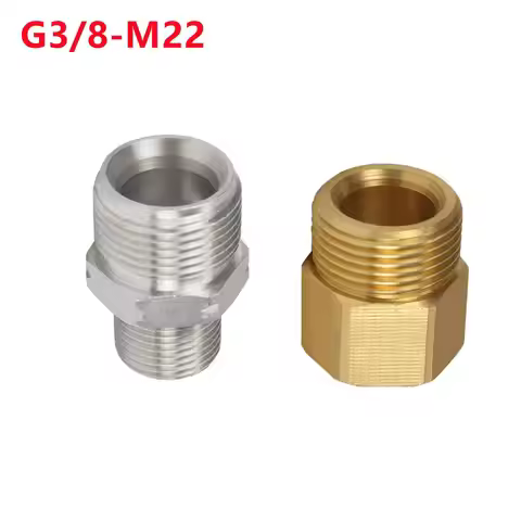 G3/8 To M22 High Pressure Wash Gun Hose Adaptor Female & Male Thread BSP 3/8