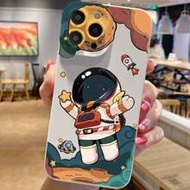 Astronaut Element Fashion TPU 1pc Cartoon Astronaut Angel Eye Matte Anti-Drop TPU Case Compatible Wi